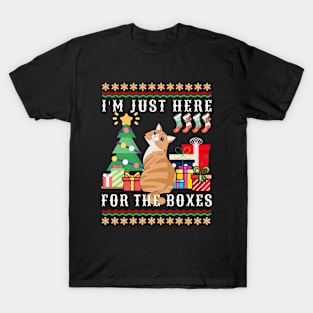 I'm Here For The Boxes Cat T-Shirt